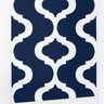 Papel de parede para sala marroquino azul escuro e branco - 2