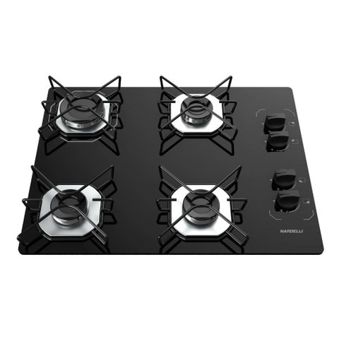 Fogão Cooktop Nardelli Ori 4 Bocas Vidro Preto