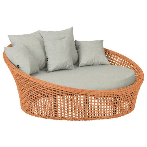 Chaise Hungria Alumínio Pintura Marrom Corda Náutica E3 Trama Original