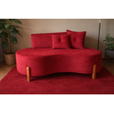 Ver imagem 2 de Sofá Orgânico Pé de Madeira Divã e Namoradeira Curvo Feijão - Vermelho