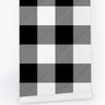 Papel de parede adesivo xadrez preto e branco banheiro - 2