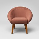 Ver imagem 4 de Poltrona Decorativa para Sala de Jantar Tecido Veludo Premium Estrutura Resistente Pés Palito