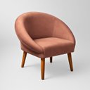 Ver imagem 5 de Poltrona Decorativa para Sala de Jantar Tecido Veludo Premium Estrutura Resistente Pés Palito