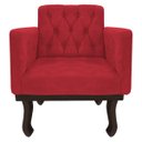 Ver imagem 6 de Kit Diva Recamier Diana 140cm Lado Direito e 02 Poltronas Classic Suede Vermelho - ADJ Decor