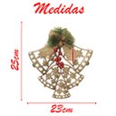 Ver imagem 2 de Kit 4 Enfeite Pendente Decoração Natalina Sino Vazado Dourado 25cm
