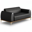 Ver imagem 2 de Sofá 210cm 3 Lugares Base Gold Molino D06 PU B-159 Preto - Mpozenato