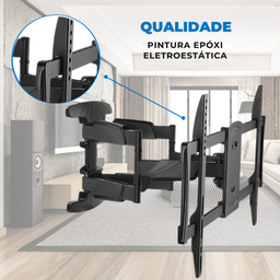 Suporte Articulado para Tv Led / Oled / Qled 37" até 70" com Peso até 45kg Ft-6448p - Fixatek - 7