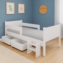 Ver imagem 2 de Cama Infantil com 2 Baus Organizador e Escada Mdf Luna Plus Branco