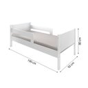 Ver imagem 6 de Cama Infantil com 2 Baus Organizador e Escada Mdf Luna Plus Branco
