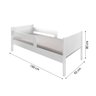 Cama Infantil com 2 Baus Organizador e Escada Mdf Luna Plus Branco - 6