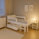 Ver imagem 7 de Cama Infantil com 2 Baus Organizador e Escada Mdf Luna Plus Branco