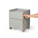 Ver imagem 4 de Mesa de Cabeceira 2 Gavetas 45cm Cindy - Verde