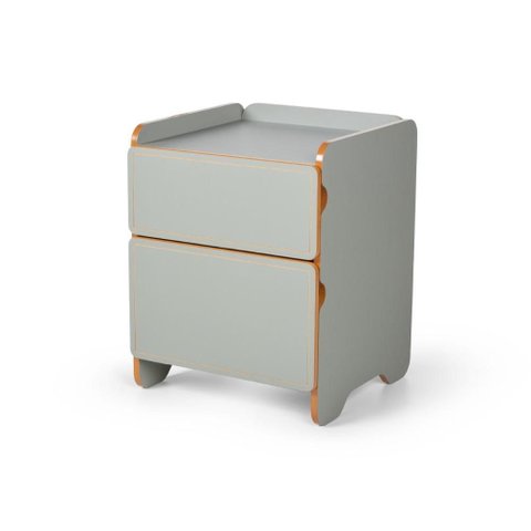 Mesa de Cabeceira 2 Gavetas 45cm Cindy - Verde