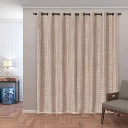 Cortina Blackout PVC com Tecido Voil xadrez 2,80M x 2,30M - 3