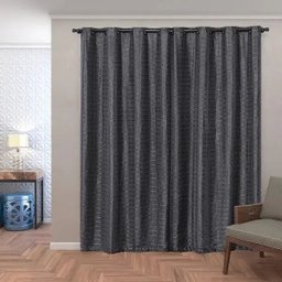 Cortina Blackout PVC com Tecido Voil xadrez 2,80M x 2,30M - 3