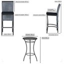 Ver imagem 2 de Mesa Bistro e 4 Banquetas Roma Preta Corda Náutica 12 Trama Original