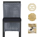 Ver imagem 3 de Mesa Bistro e 4 Banquetas Roma Preta Corda Náutica 12 Trama Original