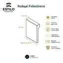 Ver imagem 2 de Rodapé Poliestireno Liso Sobrepor Branco 12cm x 2cm Br 2,40m - Liso 12 cm