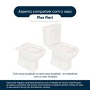 Ver imagem 3 de Assento Sanitário Decorado Flox Preto para Louça Fiori