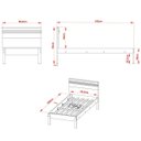 Ver imagem 3 de Cama de Solteiro com Auxiliar Rafaela Nogal/Branco
