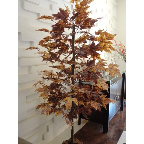 Planta Artificial Árvore Folha Canadense Outono 1,60 Metros de Altura