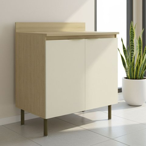 Balcão de Cozinha 2 Portas com Tampo 80cm Nanda Tecnomobili