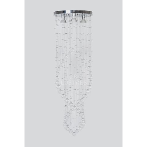Lustre para Decoração Sala com Base de Inox 30cm de Diâmetro:1,30m/bivolt
