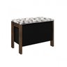 Puff Baú Multiuso 65x35,5cm com Assento Removível Az1013 Tecno Mobili - Nogal/preto - 1
