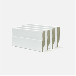 Rodapé 7cm (pacote com 4un) Branco com Friso | Santa Rita Reveste - 5