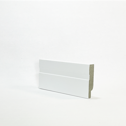Rodapé 7cm (pacote com 4un) Branco com Friso | Santa Rita Reveste - 2