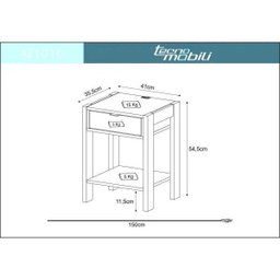 Mesa de Cabeceira 41cm com Tomada para Celular Az1016 Tecno Mobili - Branco - 4