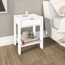 Ver imagem 1 de Mesa de Cabeceira 41cm com Tomada para Celular Az1016 Tecno Mobili - Branco