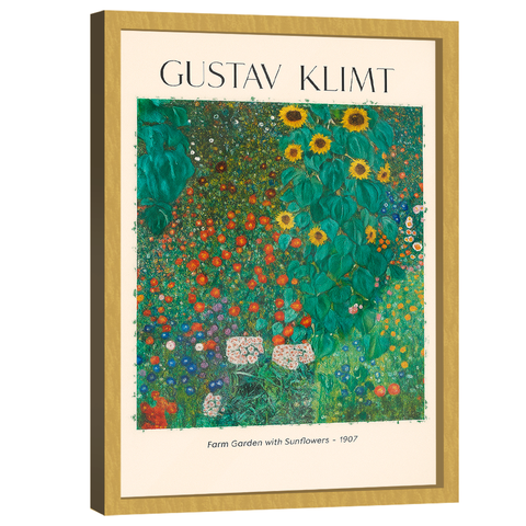 Quadro Decorativo Gustav Klimt Farm Garden With Sunflowers