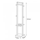 Ver imagem 3 de Cabideiro Mancebo 1 Arara 4 Ganchos Az1019 Tecno Mobili - Nogal/preto