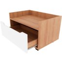 Ver imagem 4 de Balcão para Gabinete de Banheiro 1 Gaveta com Rodízio Amêndoa/branco