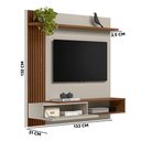 Ver imagem 4 de Painel para TV até 55 Polegadas 1 Porta 1 Prateleira Alvorada Linea Brasil Freijó/Off White