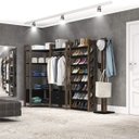Ver imagem 2 de Closet Modulado Aberto 70,5x70,5cm com 5 Prateleiras Az1020 Tecno Mobili - Nogal/preto
