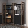 Closet Modulado Aberto 70,5x70,5cm com 5 Prateleiras Az1020 Tecno Mobili - Nogal/preto - 1