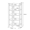 Ver imagem 4 de Closet Modulado Aberto 70,5x70,5cm com 5 Prateleiras Az1020 Tecno Mobili - Nogal/preto