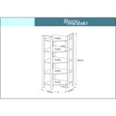 Ver imagem 5 de Closet Modulado Aberto 70,5x70,5cm com 5 Prateleiras Az1020 Tecno Mobili - Nogal/preto