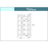 Closet Modulado Aberto 70,5x70,5cm com 5 Prateleiras Az1020 Tecno Mobili - Nogal/preto - 5