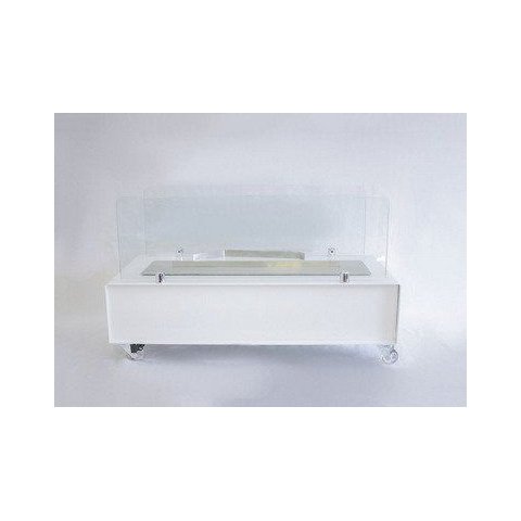 Lareira Ecológica a Álcool ou Etanol Aço Branca 60cm