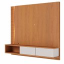 Ver imagem 1 de Home Suspenso Kos com Bancada P/ Itens e Led Freijo / Off White Matte