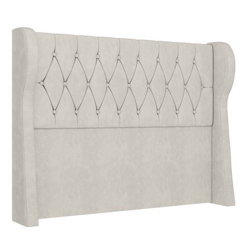Cabeceira Casal Cama Box 140cm Malva I02 Veludo Bege - Mpozenato