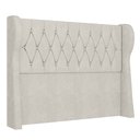 Ver imagem 1 de Cabeceira Casal Cama Box 140cm Malva I02 Veludo Bege - Mpozenato