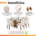 Ver imagem 5 de Conjunto Sala de Jantar Mesa 1,60m Maira 6 Cadeiras Milano Viero