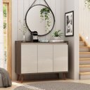 Ver imagem 2 de Balcão Buffet Retrô Delta 3 Portas Malbec com Off-White