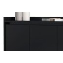 Ver imagem 3 de Buffet Aparador Retrô 3 Portas Pés Palito MDP Preto Delux