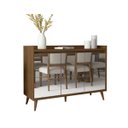 Ver imagem 1 de Balcão Buffet Retrô com Espelho Delta 3 Portas Malbec