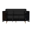 Ver imagem 5 de Balcão Buffet Retrô com Espelho Delta 3 Portas Preto